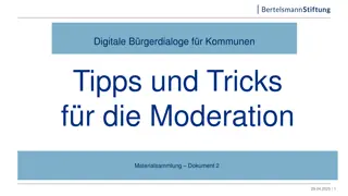 Effective Moderation Techniques for Digital Citizen Dialogues in Municipal Workshops