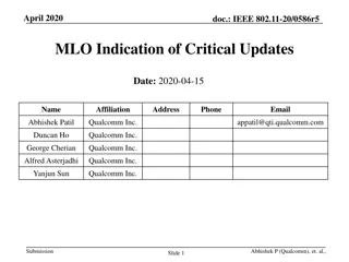 IEEE 802.11-20 Updates for MLO Power Efficiency