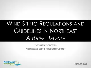 Wind Siting Regulations and Guidelines in Northeast: Overview