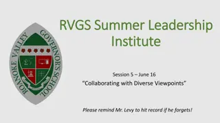Collaborating with Diverse Viewpoints - Enhancing Teamwork and Leadership