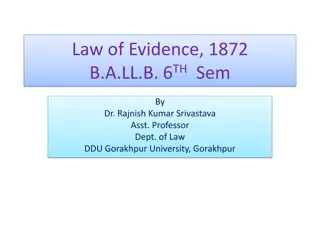 Relevance of Facts in Law of Evidence
