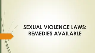 Gender Based Violence Laws and Remedies Available
