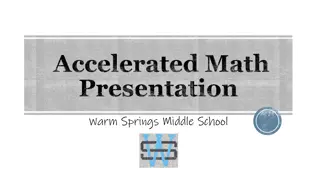Understanding Accelerated Math Pathways at Warm Springs Middle School