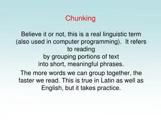 Effective Chunking Techniques for Faster Reading
