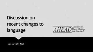 Recent Changes in Language to Promote Disability-Inclusive Communication