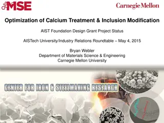 Optimization of Calcium Treatment & Inclusion Modification Project