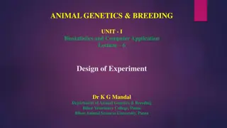 Principles and Importance of Experimental Design in Animal Genetics and Breeding
