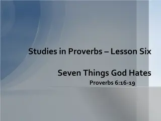 Seven Things God Hates: Insights from Proverbs 6