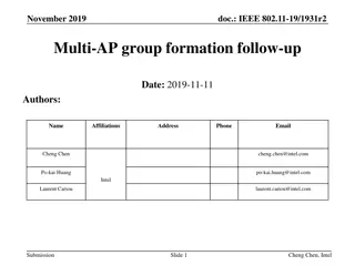 Multi-AP Coordination Framework