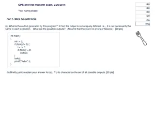 CPS 310 First Midterm Exam Questions - Unix Environment Analysis