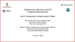 Introduction to Match-action Tables in P4 Programmable Switches Lab