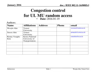 IEEE 802.11-16/0085r1: Congestion Control for UL MU Random Access