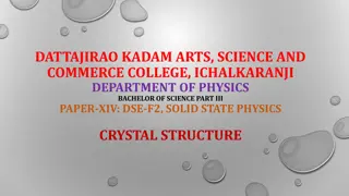 Crystalline Solids, Energy Packing, and Unit Cells: Exploring Solid-State Physics at Dattajirao Kadam College