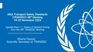 Transportation Safety Standards Actions Summary