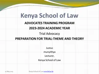 Trial Advocacy Training Program at Kenya School of Law