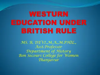 British Rule and Education in Colonial India