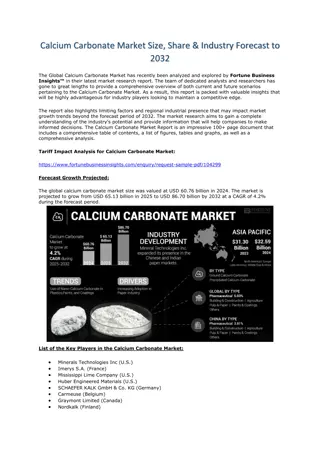 Calcium Carbonate Market Size, Share & Industry Forecast to 2032