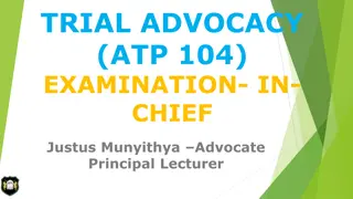Understanding Examination-in-Chief in Trial Advocacy