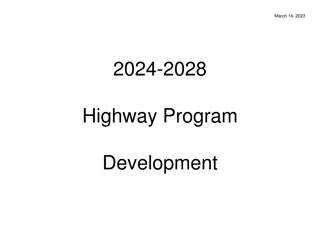 March 14, 2023 Highway Program Development Overview
