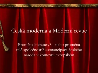 Czech Modernism: Literature, Culture, and Emancipation in European Context