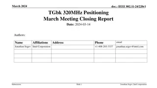 IEEE 802.11-24/220r1 TGbk 320MHz Positioning March Meeting Report