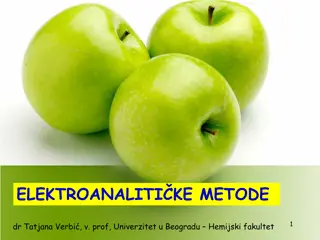 Overview of Electroanalytical Methods in Chemistry