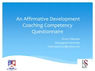 Affirmative Development Coaching Competency Questionnaire Study