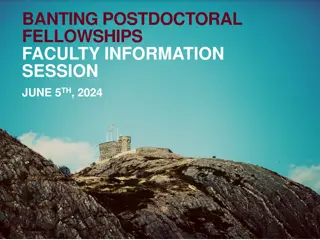 Banting Postdoctoral Fellowships 2024/2025 Information Session & Award Details