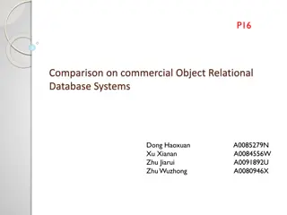 Comparison of Commercial Object-Relational Database Systems