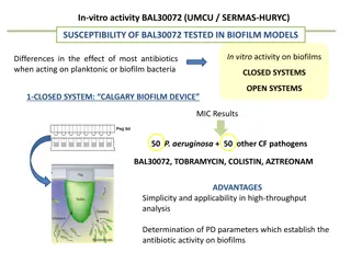 In-Vitro Activity of BAL30072 in Biofilm Models - Antibiotic Susceptibility Studies
