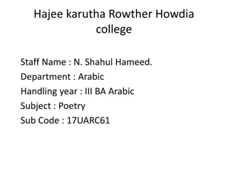 Biographies of Poets Khalil Mithran and Hafiz Ibrahim