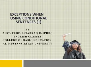 Exceptions in Conditional Sentences 1: Future Tense & Were To