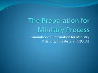 Process for Enrollment as an Inquirer in Pittsburgh Presbytery PC(USA)