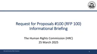 RFP #100 Informational Briefing - Human Rights Commission