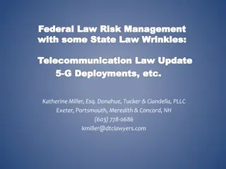 Telecommunication Law Update: Federal and State Considerations