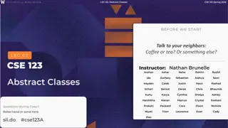 Abstract Classes Review in CSE 123: Spring 2025