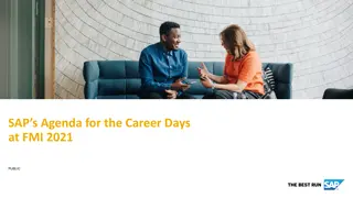 SAP Career Days at FMI 2021 Agenda