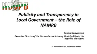Publicity and Transparency in Local Government: Role of NAMRB