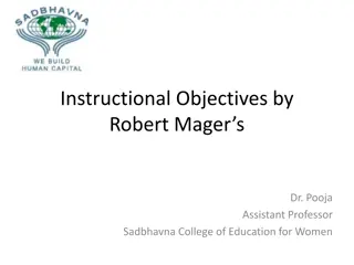 Effective Instructional Objectives Overview