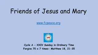 Reflection on Forgiveness: Parable of the Unmerciful Servant in Matthew 18