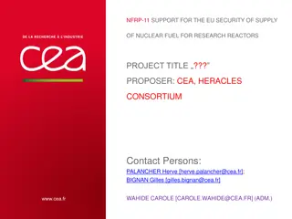 EU Security of Supply of Nuclear Fuel for Research Reactors Project