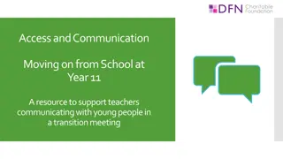 Supporting Communication in Transition Meetings