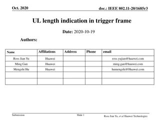 IEEE 802.11-20/1685r3 UL Length Indication in Trigger Frame - Overview