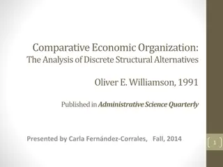 Analysis of Economic Organization by Oliver E. Williamson