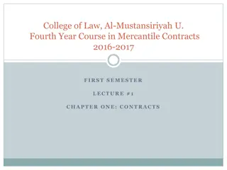 Contracts: Definition, Classification, Formation Steps