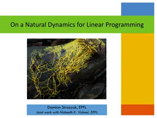 Natural Dynamics in Linear Programming and Physarum Computations