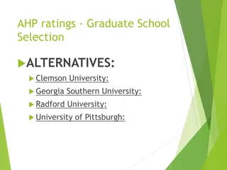 Graduate School Selection Ratings and Results Comparison