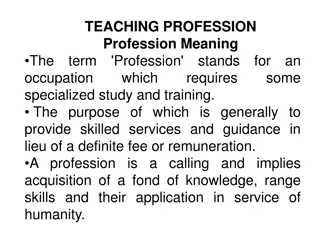 The Teaching Profession
