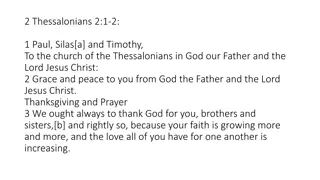 Exploring 2 Thessalonians: Faith, Love, and Perseverance