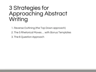 Approaching Abstract Writing: Strategies & Templates